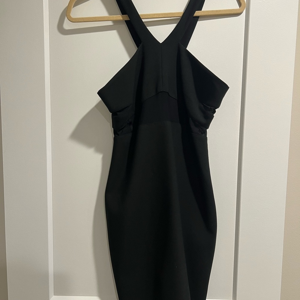 Elizabeth & James Mesh Black Mini Dress
